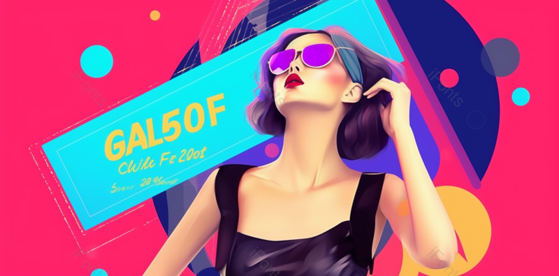 油墨画背景街头新鲜感美女带着墨镜舞动着身体和头发,插画/手绘图,插画/手绘图库,插画/手绘图下载,插画/手绘